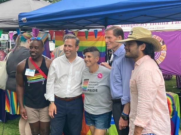 Blumenthal attended Norwalk’s Pride in the Park event.